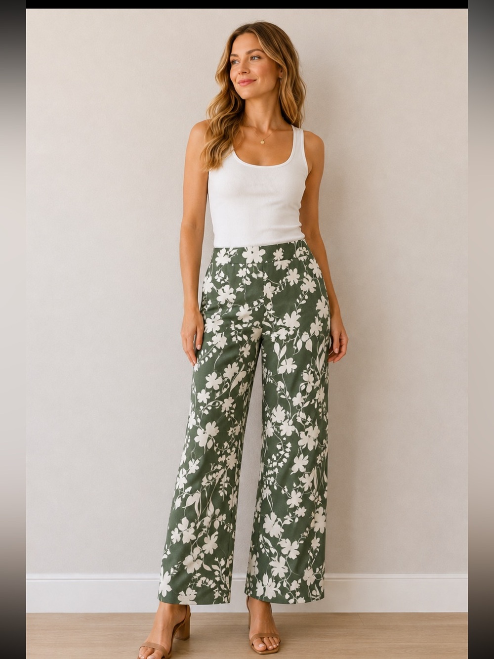 Isaac Mizrahi Live! Floral Wide-Leg Pants – Women’s Size Small